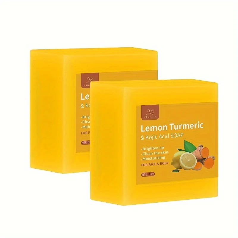 Pure Botanical Lemon Turmeric Kojic Acid Handmade Soap Set - 100g