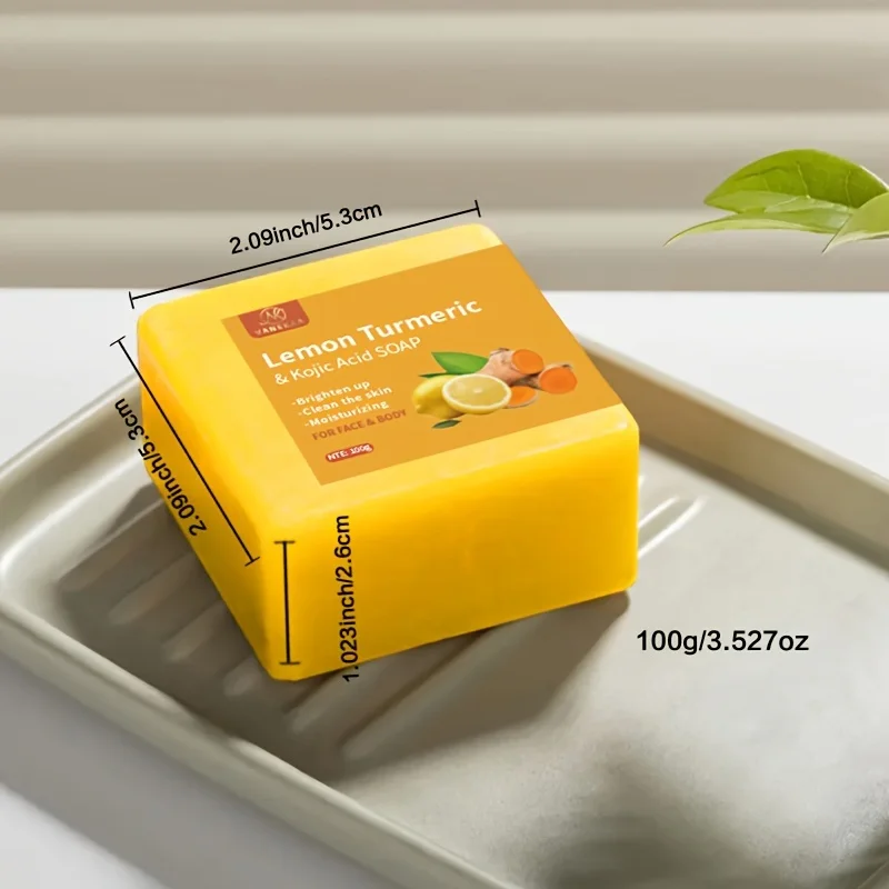 Pure Botanical Lemon Turmeric Kojic Acid Handmade Soap Set - 100g