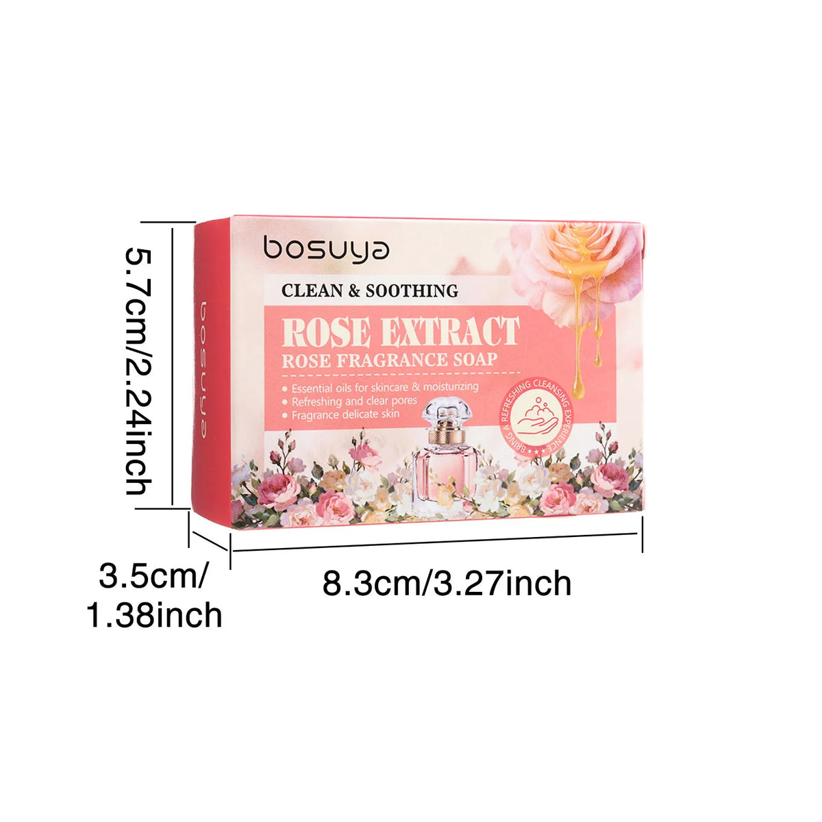Rose Scented Handmade Soap, Pleasant Fragrance, Refreshing and Non Greasy, Cleanses the Skin, Multi-Purpose Soap