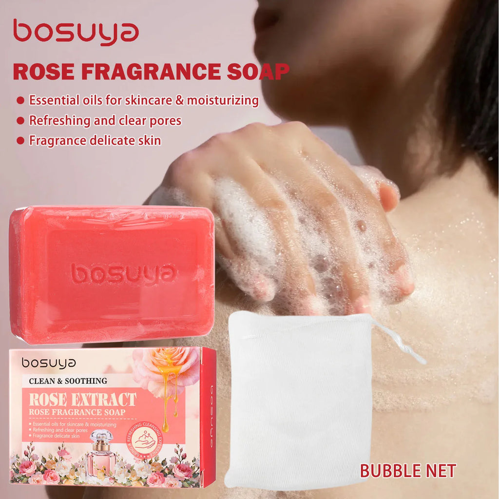Rose Scented Handmade Soap, Pleasant Fragrance, Refreshing and Non Greasy, Cleanses the Skin, Multi-Purpose Soap